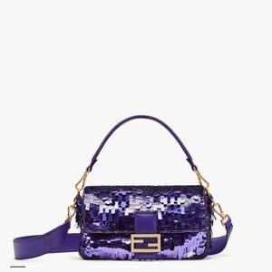 FENDI BAGUETTE PURPLE SEQUINED BAG - AUTHENTIC, RARE AND BRAND NEW!